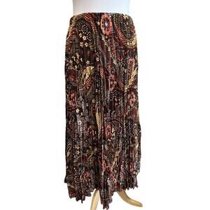 NYC Design Women's M Whimsy Fairy Fall Colors Brown Coral Broomstick Skirt